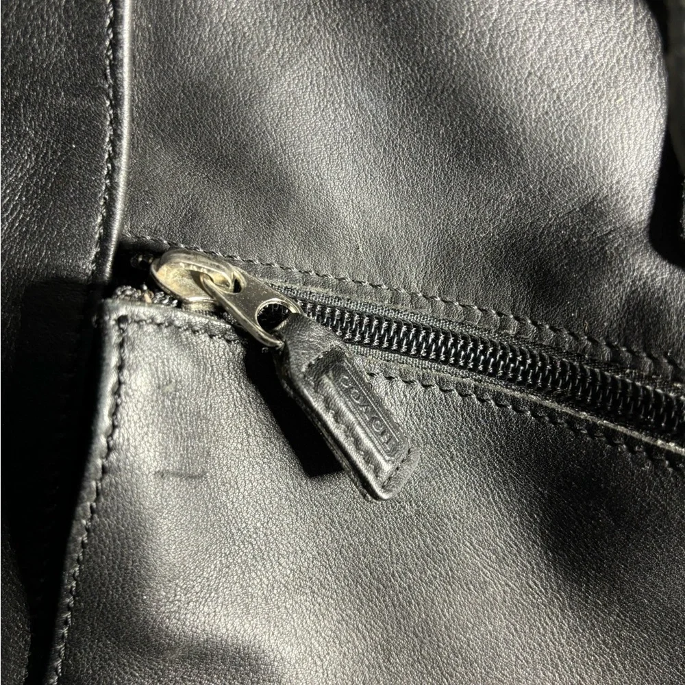 Coach Vintage Bag Unisex Leather Backpack Rucksack Book Bag Black 0529 XL